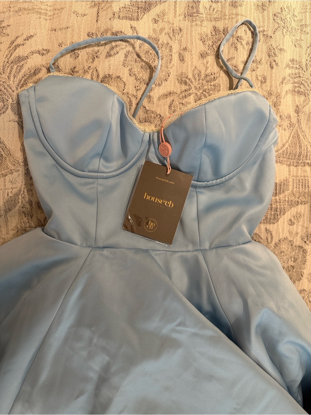*NEW* House of CB Airy Blue Mademoiselle Dress | Medium, Regular Cup - Picture 3 of 4